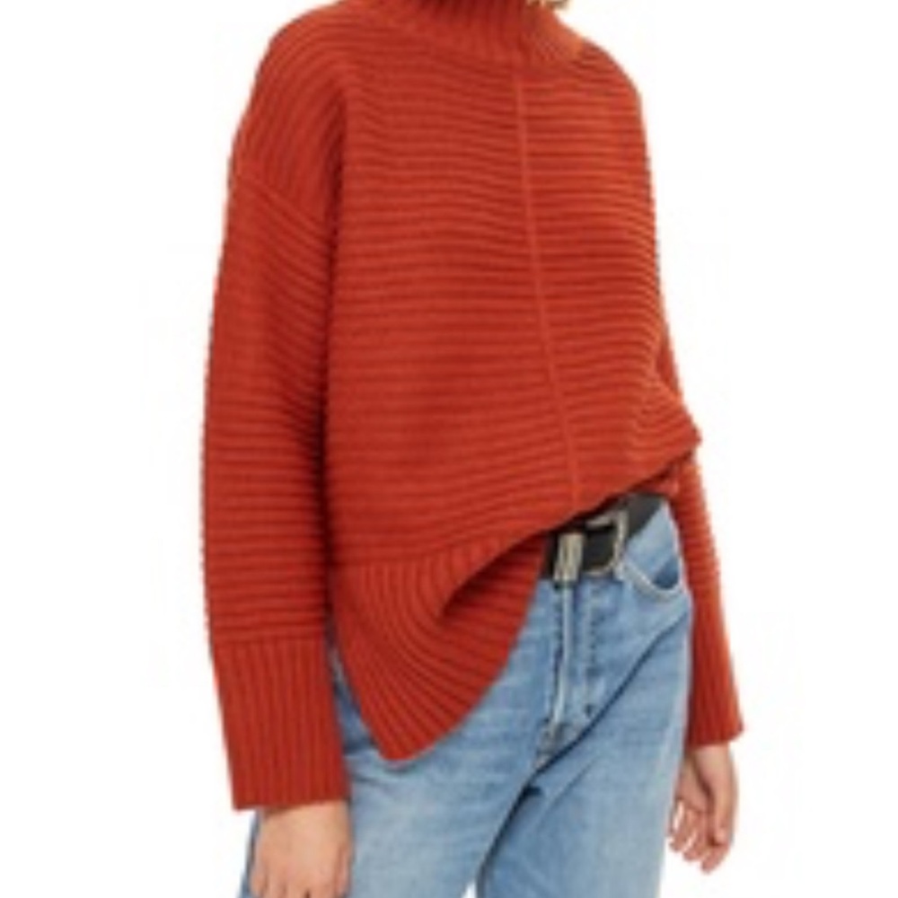 Topshop Rust Orange Sweater- Size 4
